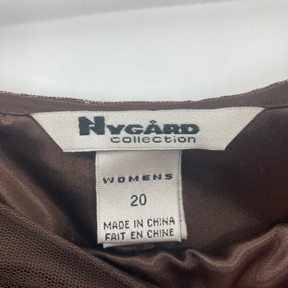 Nygard Boho Lace Overlay Brown Midi Skirt Women’s Size 20 3X Zip Closure - Picture 7 of 11